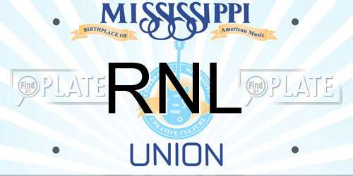 RNL Mississippi License Plate