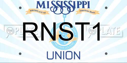 RNST1 Mississippi License Plate