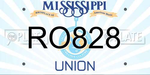 RO828 Mississippi License Plate
