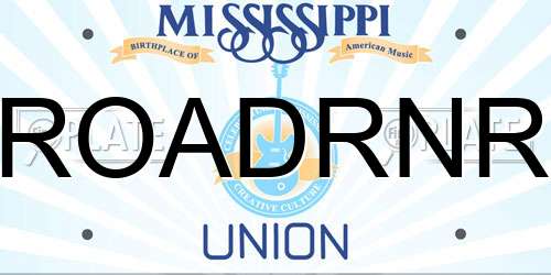 ROADRNR Mississippi License Plate
