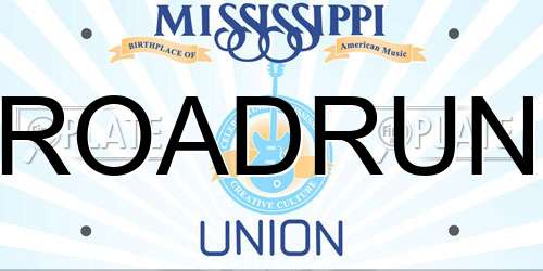 ROADRUN Mississippi License Plate