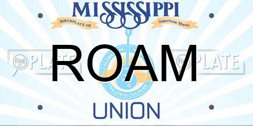 ROAM Mississippi License Plate