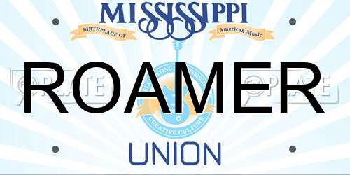 ROAMER Mississippi License Plate