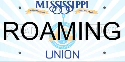 ROAMING Mississippi License Plate