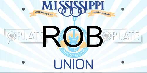 ROB Mississippi License Plate