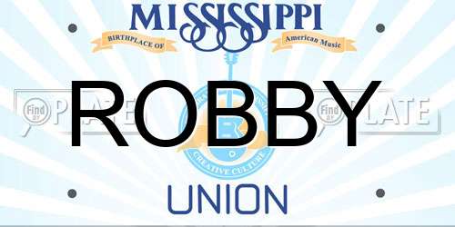ROBBY Mississippi License Plate