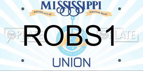 ROBS1 Mississippi License Plate