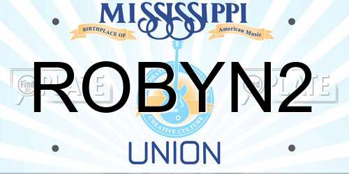 ROBYN2 Mississippi License Plate