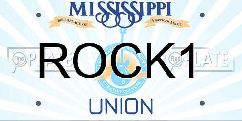 ROCK1 Mississippi License Plate
