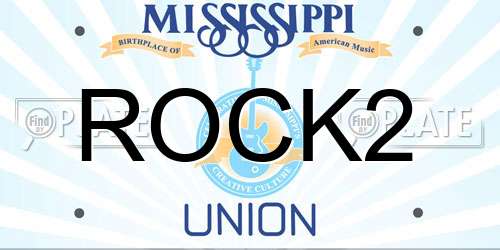 ROCK2 Mississippi License Plate