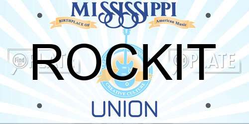 ROCKIT Mississippi License Plate