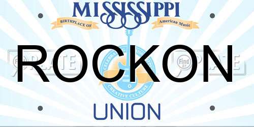 ROCKON Mississippi License Plate