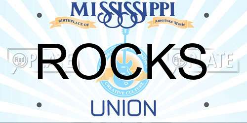 ROCKS Mississippi License Plate