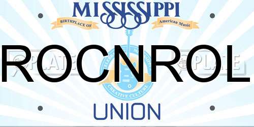 ROCNROL Mississippi License Plate