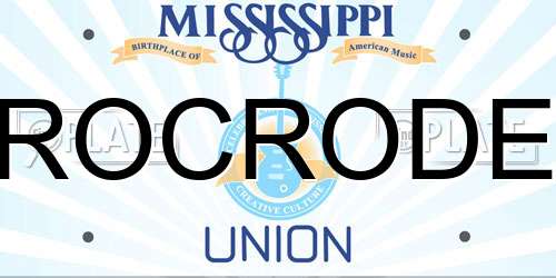 ROCRODE Mississippi License Plate