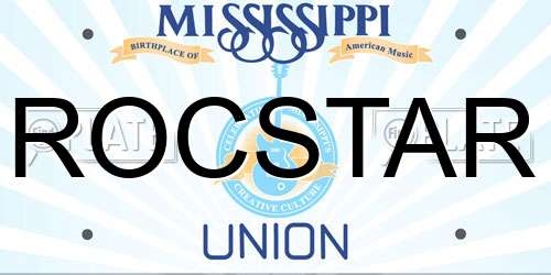 ROCSTAR Mississippi License Plate