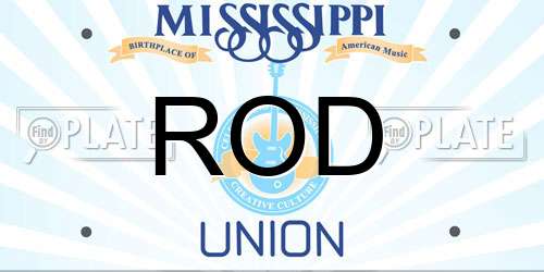 ROD Mississippi License Plate