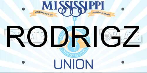 RODRIGZ Mississippi License Plate