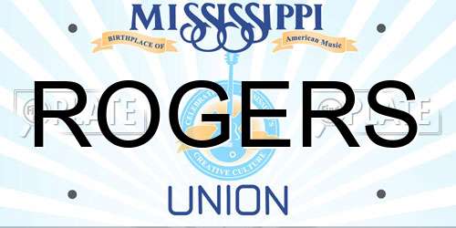 ROGERS Mississippi License Plate