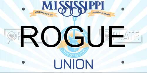 ROGUE Mississippi License Plate