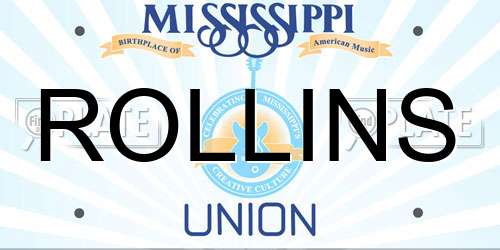 ROLLINS Mississippi License Plate