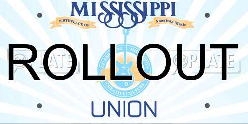 ROLLOUT Mississippi License Plate