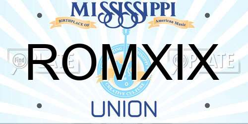 ROMXIX Mississippi License Plate