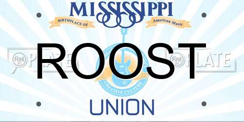 ROOST Mississippi License Plate