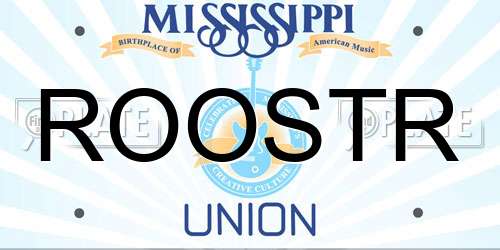 ROOSTR Mississippi License Plate