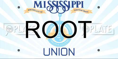 ROOT Mississippi License Plate
