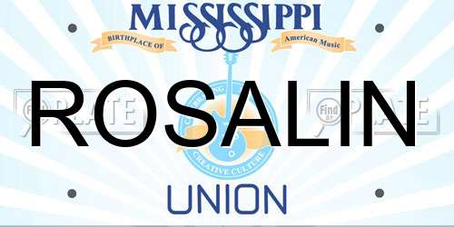 ROSALIN Mississippi License Plate