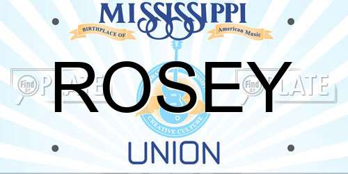 ROSEY Mississippi License Plate