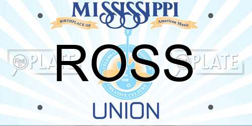 ROSS Mississippi License Plate