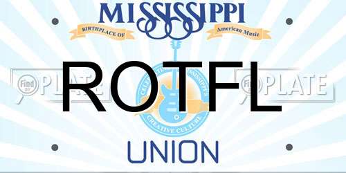 ROTFL Mississippi License Plate