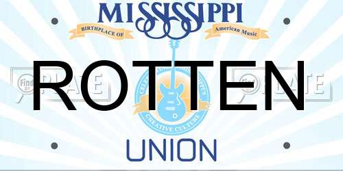 ROTTEN Mississippi License Plate