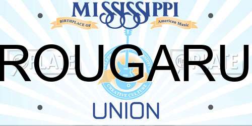 ROUGARU Mississippi License Plate