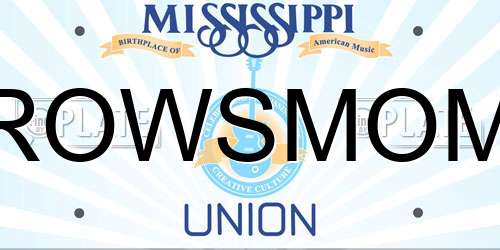 ROWSMOM Mississippi License Plate