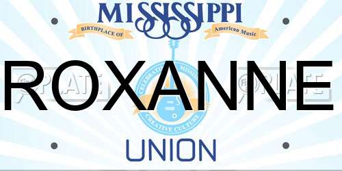 ROXANNE Mississippi License Plate
