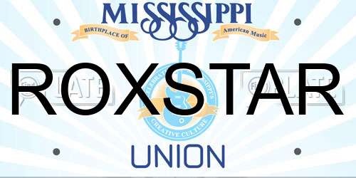 ROXSTAR Mississippi License Plate