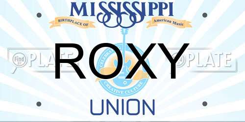 ROXY Mississippi License Plate
