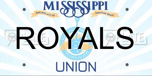 ROYALS Mississippi License Plate