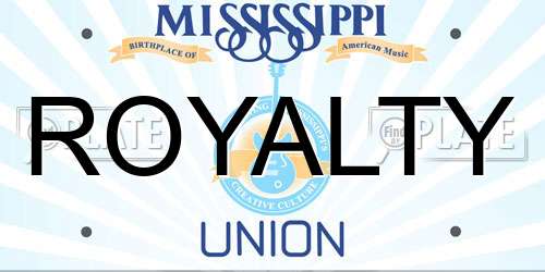 ROYALTY Mississippi License Plate