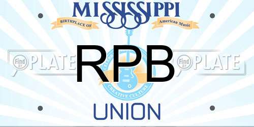 RPB Mississippi License Plate