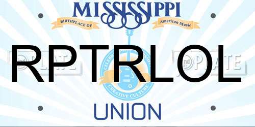 RPTRLOL Mississippi License Plate