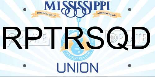 RPTRSQD Mississippi License Plate