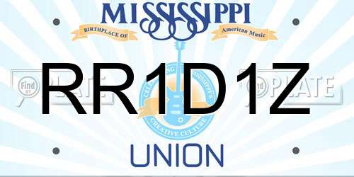 RR1D1Z Mississippi License Plate