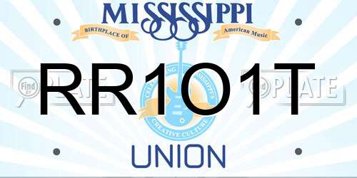RR1O1T Mississippi License Plate