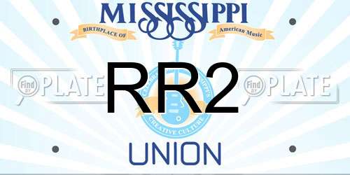 RR2 Mississippi License Plate