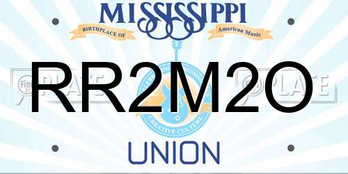 RR2M2O Mississippi License Plate