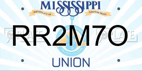 RR2M7O Mississippi License Plate
